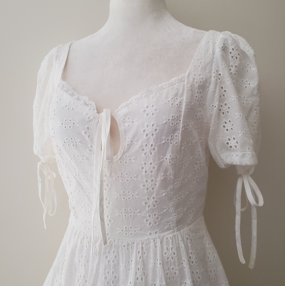 Shein Eyelet Lace Puff Sleeve Dress - Picture 11 of 13